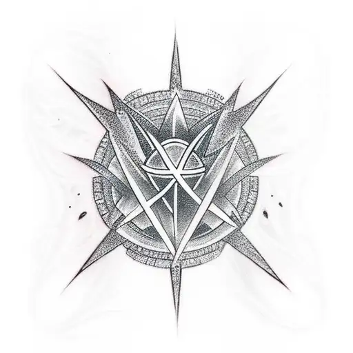 Anti Possession Symbol With Galaxy Behind It