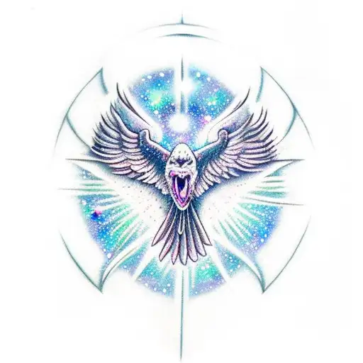 Supernatural Anti Possession Symbol With Galaxy Behind It