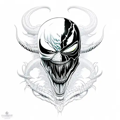 Venom With Human Skull Face