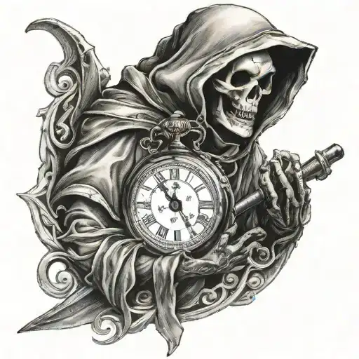 Reaper Sucking Up A Pocket Watch