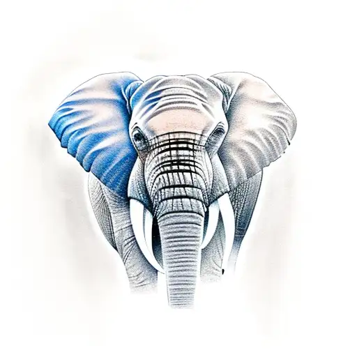 A Elephant With Blue Eyes