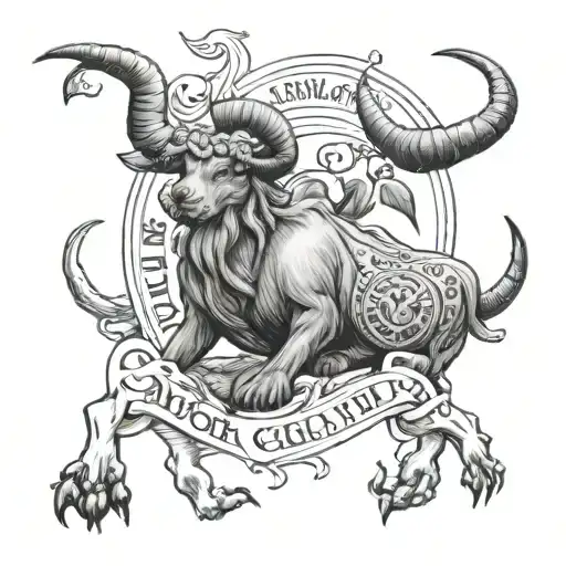 Scorpio Zodiac Sign And Taurus Zodiac Sign And A Dog