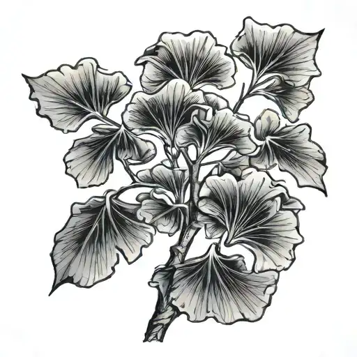 Japanese Ginkgo Biloba Symbol