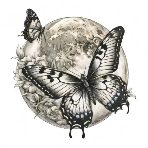 Moon And Butterfly
