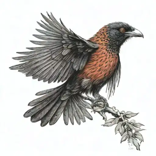 Greater Coucal Bird Flying