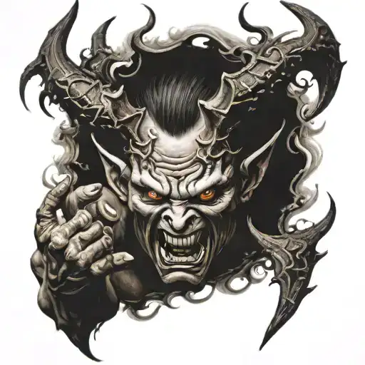 Realistic Demon Ruling Hell Portrayed