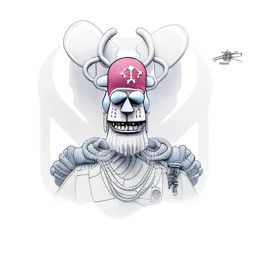 A Realistic Portrait Of The Client's Favorite Cartoon Character Created In The Style Of Kaws