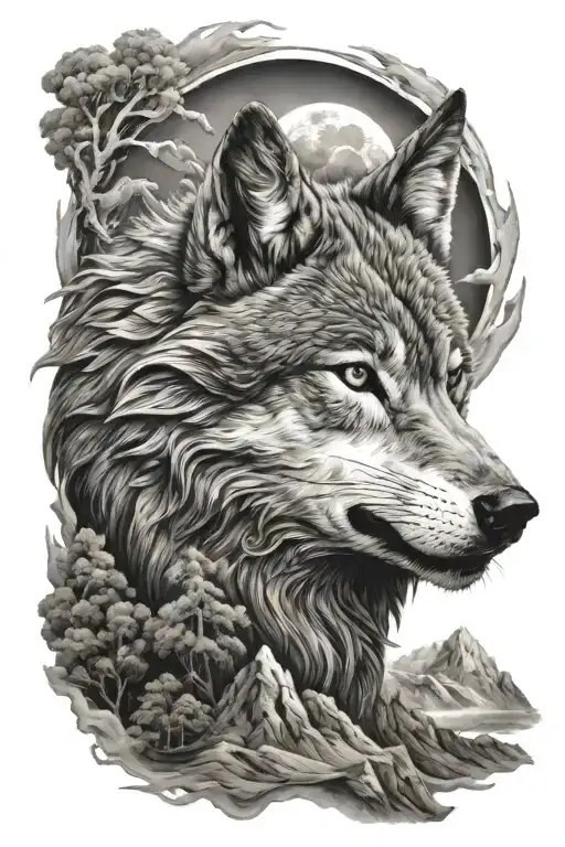 Wolf In The Mountains Rising Phoenix