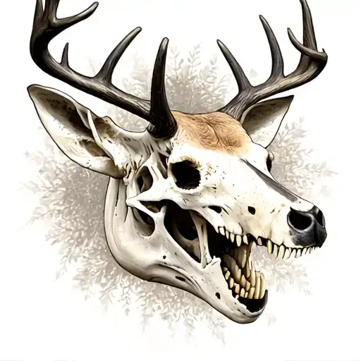 Deer Skull Open Mouth