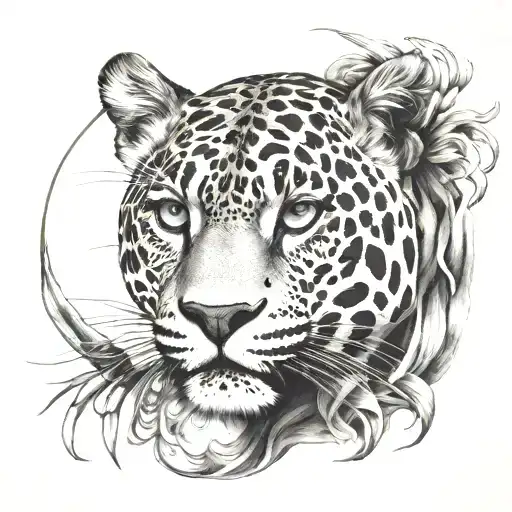 Design A Jaguar With A Spider In Form Of Ying Yang