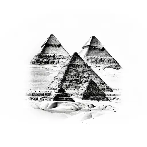 Egyptian Pyramid With A Pharaoh