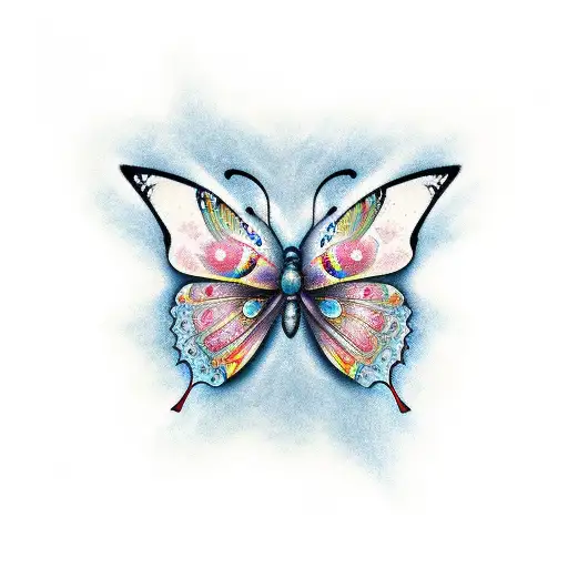 Butterfly With The Word 'Sve' In Its Wings
