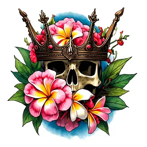 Carnation And Plumeria Death Warrior Crown