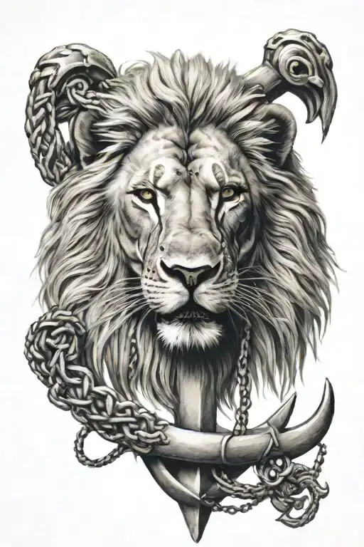 Lion With Anchor Connected