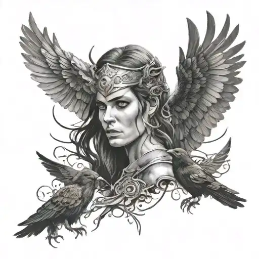 Valkyrie And Crows