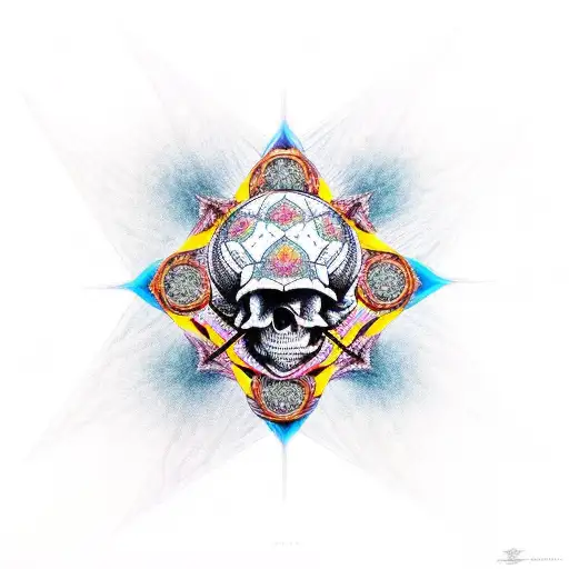 Metatrons Cube Skull