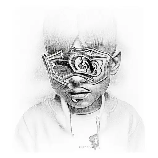 A Gangsta Kid And Behind A Big City With Scylines