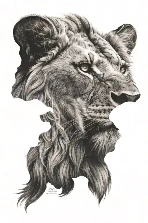 Half Lion Head