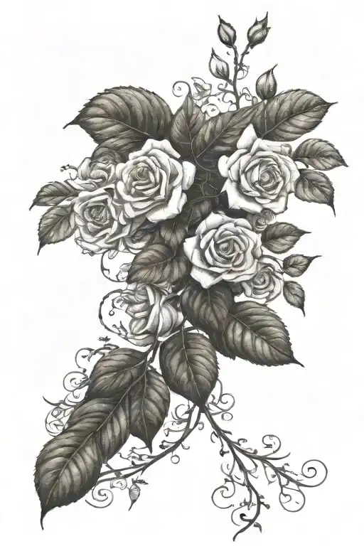 Rose And Bougainvillea Blooming Vine