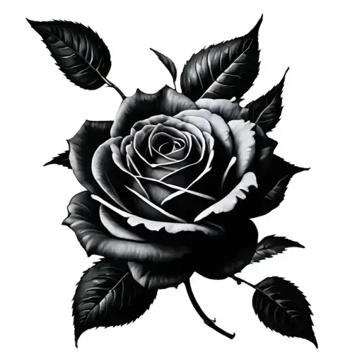 Rose Black And Grey