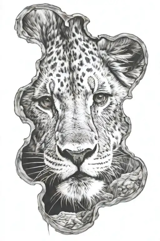 Baby Lion Overlooking The World