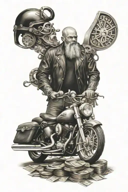 Biker Family Strength Luck Money