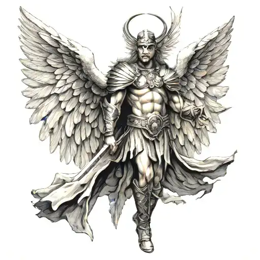Warrior Angel With Wings