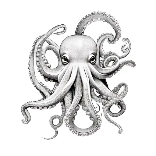 Octopus Holding Flowers