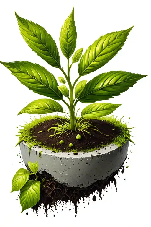 Plant Sprouting Through Concrete