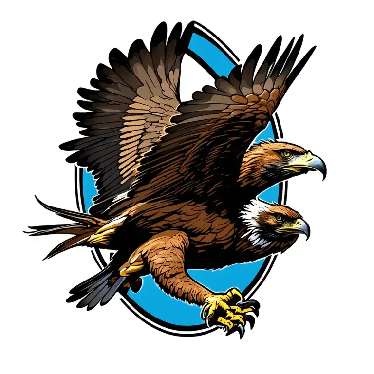 Flying Hawk With Talons Out