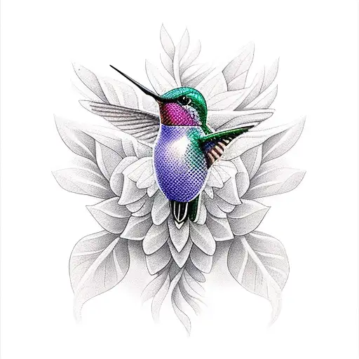 Hummingbird And Celosia Flower