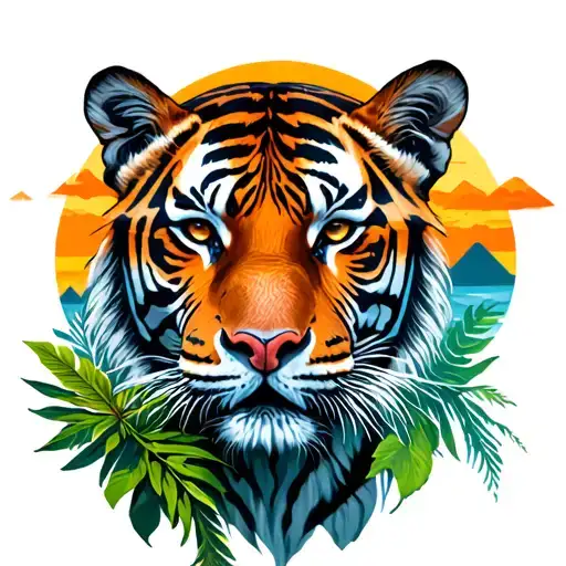 Tiger Foliage Dhorus Pyramids Sunset