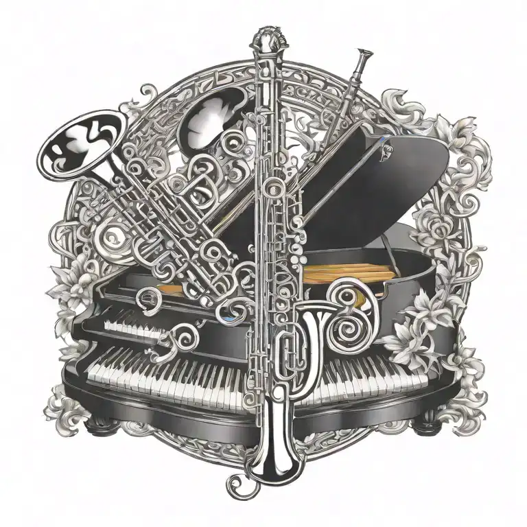 Treble Clef Trumpet Piano Saxophone