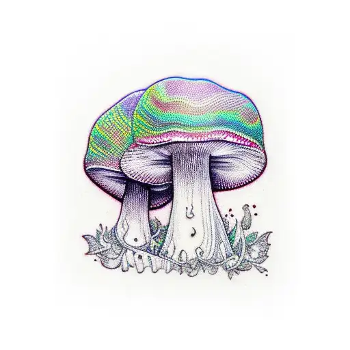 Psychedelic Mushroom Lost And Tripping