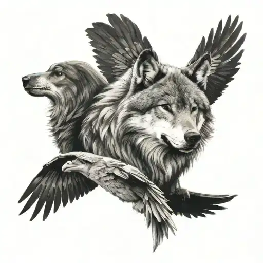 Wolf And Raven