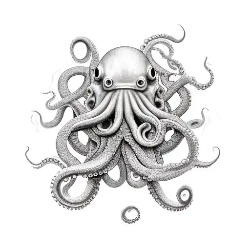 Octopus With Tentackes Wraooed Around A Ship Full Leg Sleeve