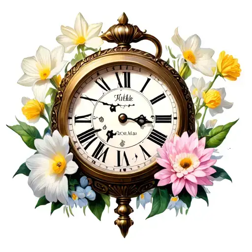 Broken Clock Nelke Narcissus Knight's Spur Gladio Aster And Chrysantheme