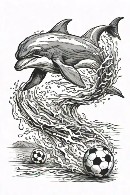 Dolphin Playing Soccer