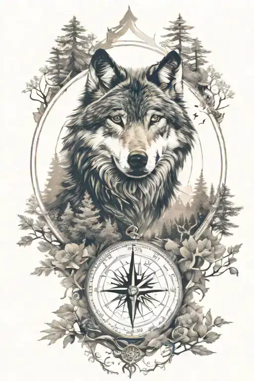 Wolf Forest Landscape Compass