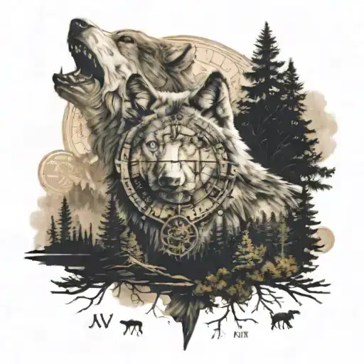 Dense Pineforest Landscape Wolf Compass Hills