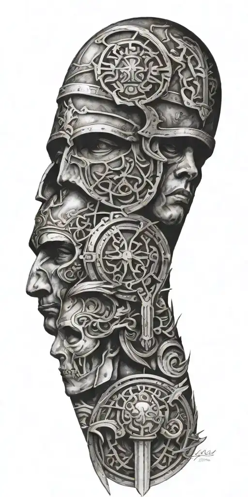 Roman Empire Symbols Abstract