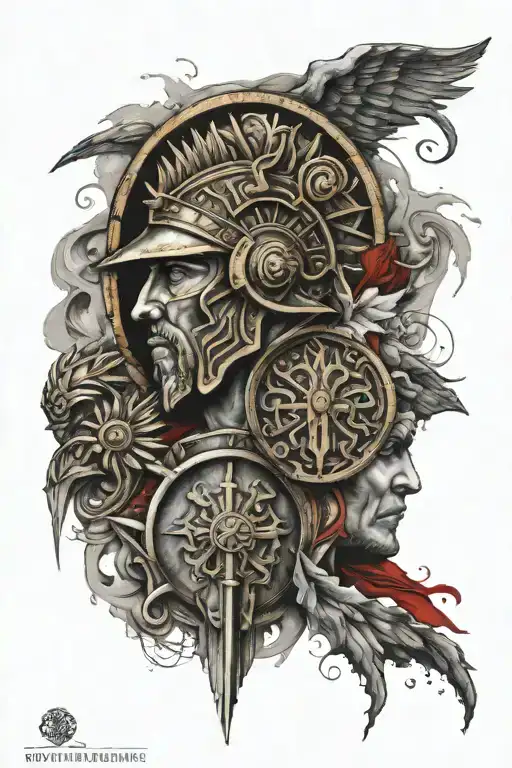 Roman Empire Symbols Abstract