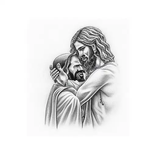 Man Doing Drugs With Jesus Crying In The Background