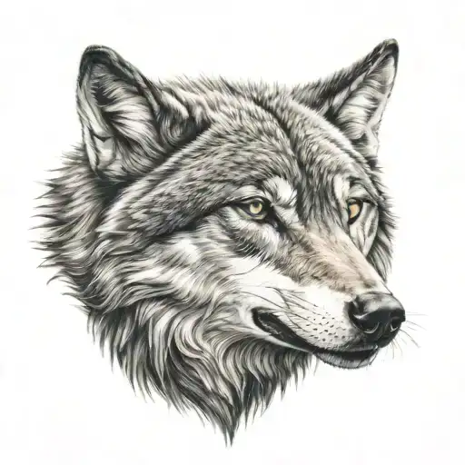 Wolf Face Below By Red Tale Hawk Soaring
