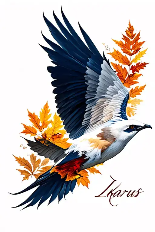Fall Ikarus In A Realism Style