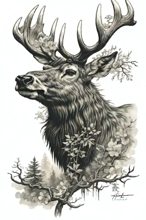 Forrest Mout Hood Elk