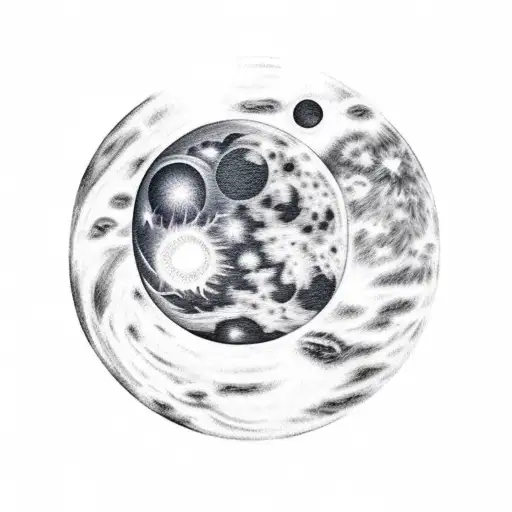 Nightsky With Clouds And A Full Moon