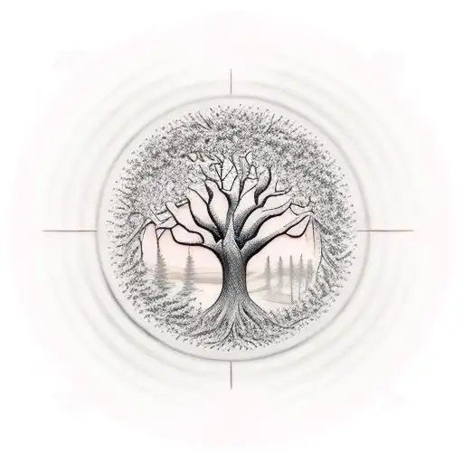 Tree Of Life With Hourglass