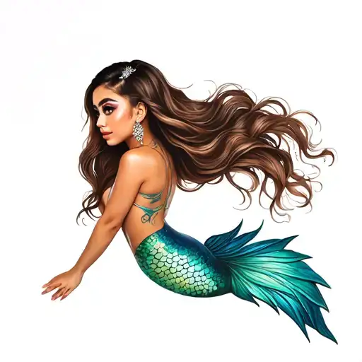 Ariana Grande As A Mermaid Tail