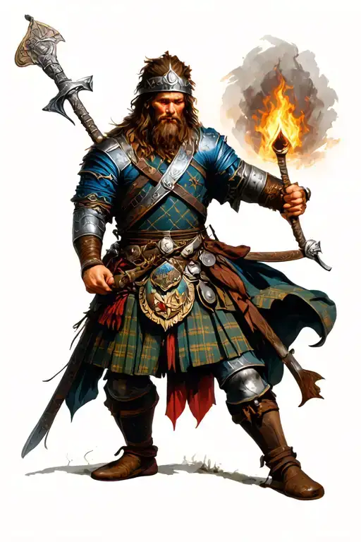 Scottish Warrior After A Battle